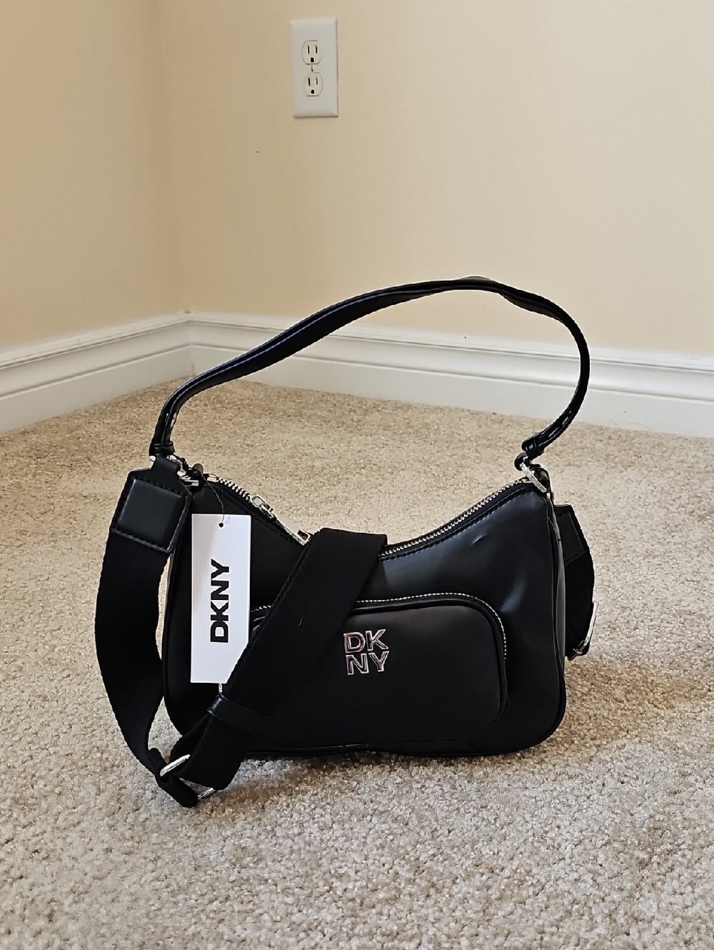 DKNY Philo TZ Shoulder Convertible Crossbody Black